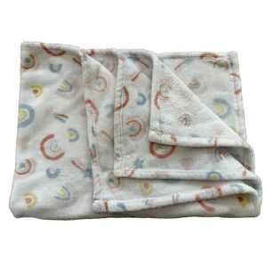 Baby Essentials Blanket Rainbow Heart Star Pastel Soft Poly